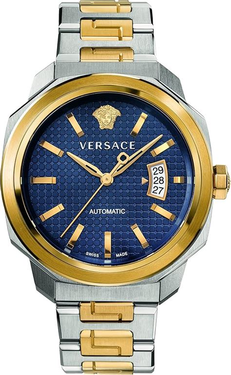 Versace Herren Analog Automatik Uhr mit Edelstahl Armband 